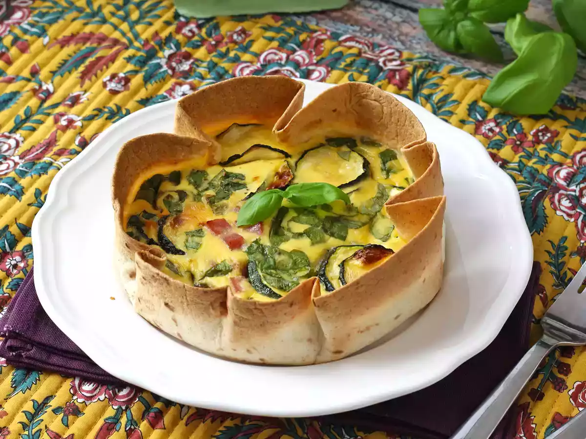 Quiche rústica com crosta de tortilha: leve, crocante e irresistível - foto 2