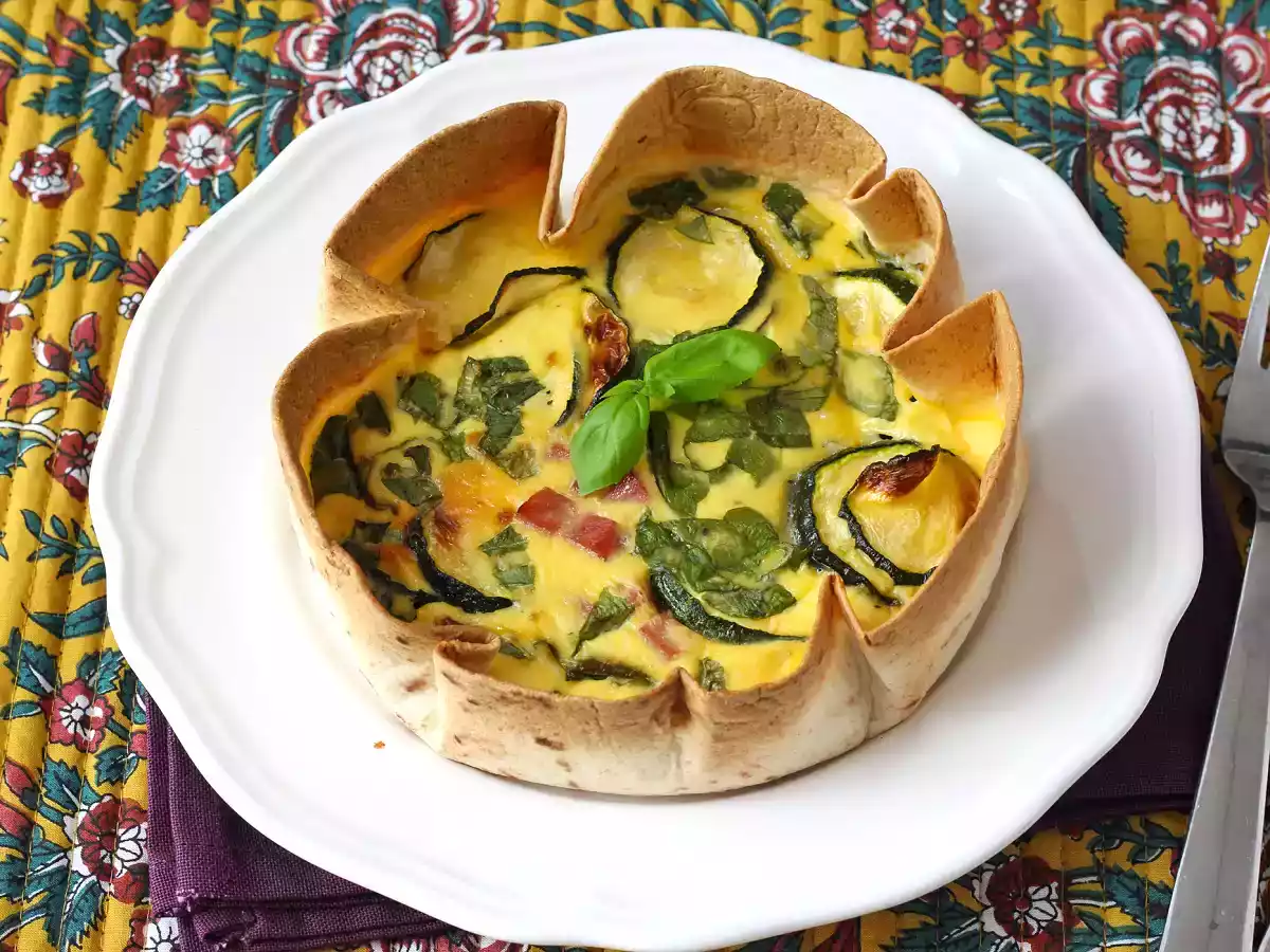 Quiche rústica com crosta de tortilha: leve, crocante e irresistível - foto 3