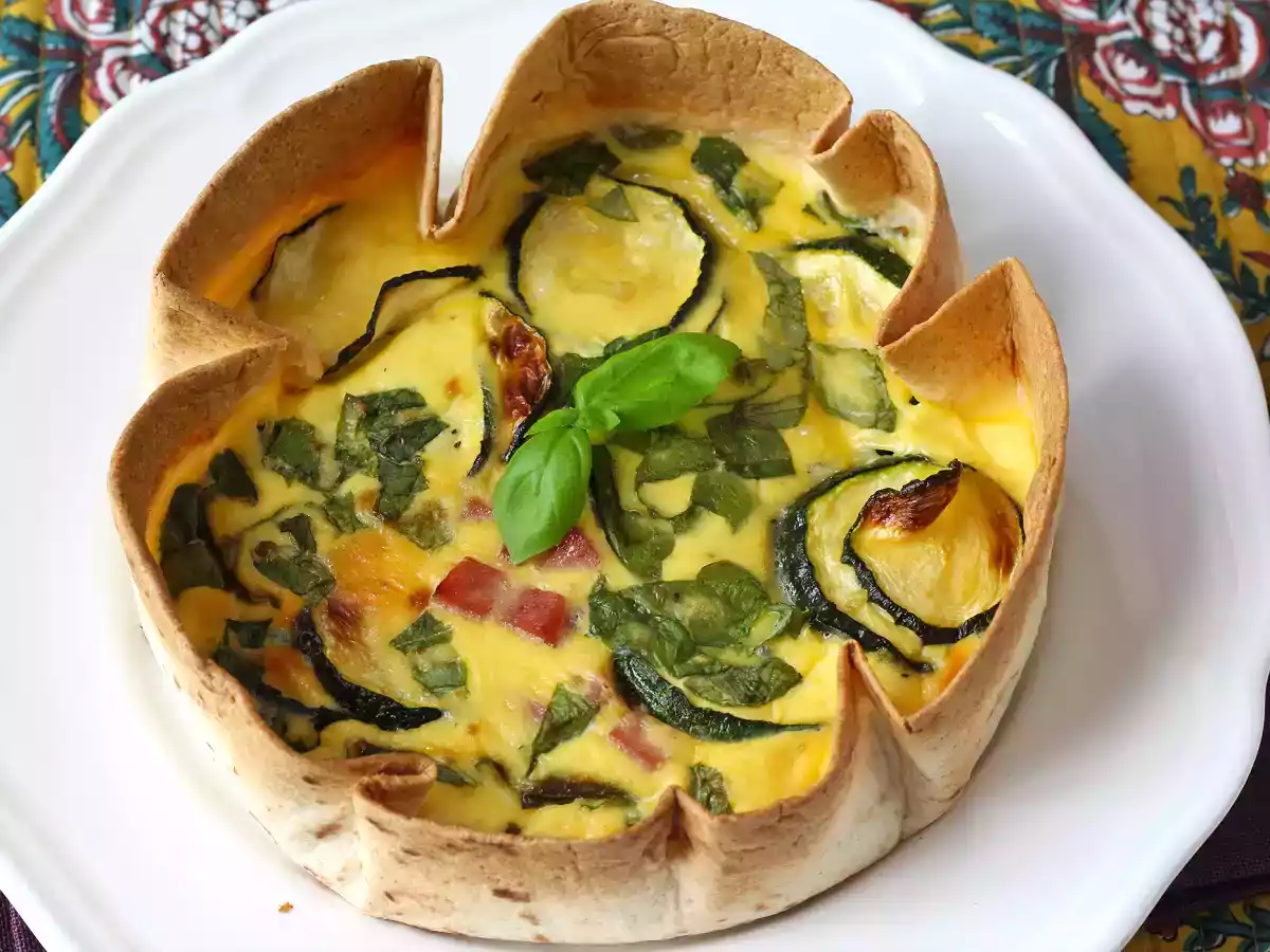 Quiche rústica com crosta de tortilha: leve, crocante e irresistível - foto 4
