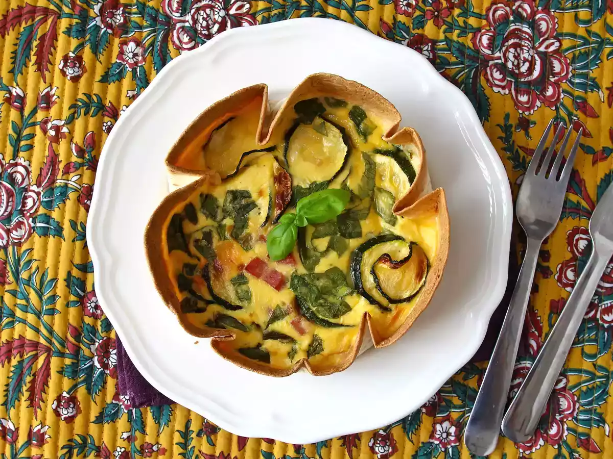 Quiche rústica com crosta de tortilha: leve, crocante e irresistível - foto 5