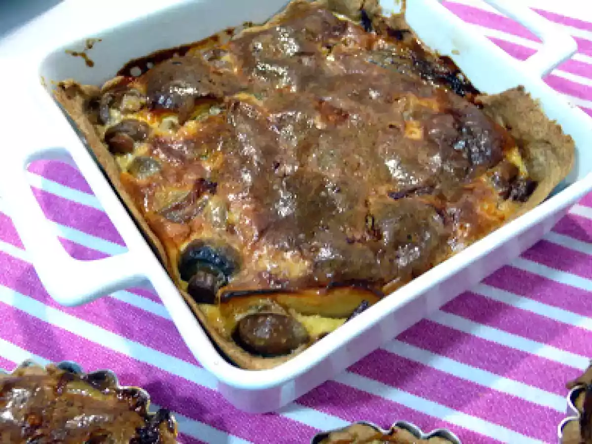Quiches de Maçã, Cebola e Cogumelos