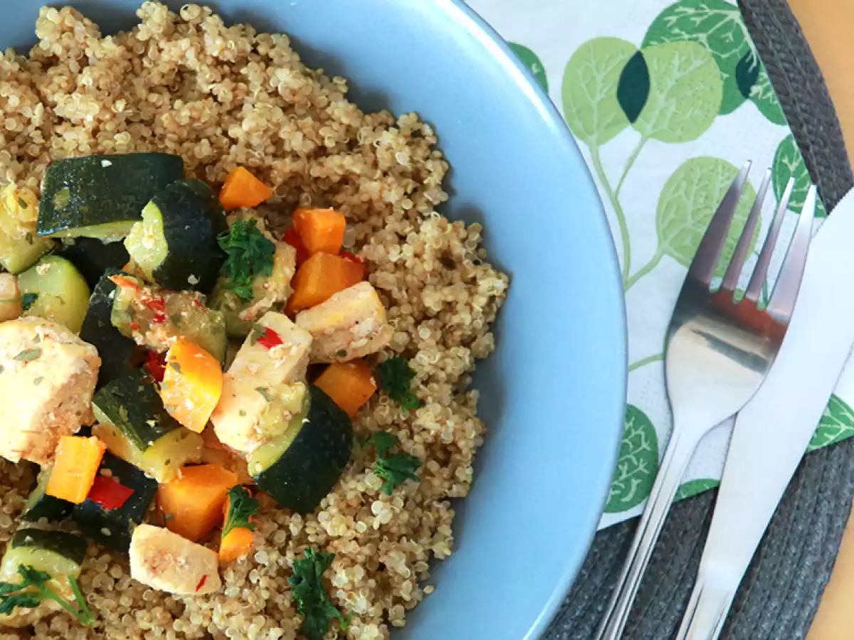 Quinoa com legumes e frango - foto 3