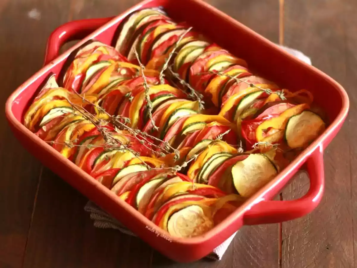 Ratatouille com quinoa e lentilhas