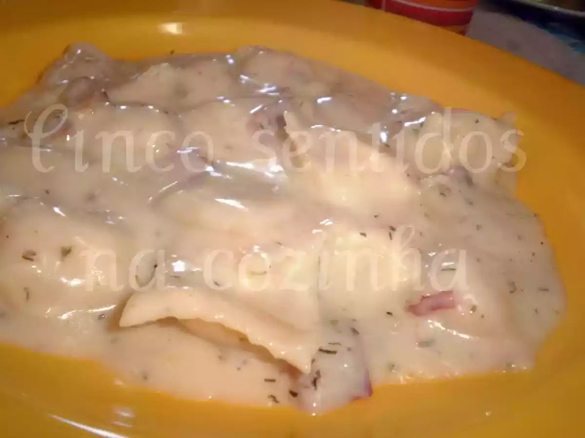 Ravioli com ricotta, mozzarella e fiambre em molho de cogumelos - foto 7