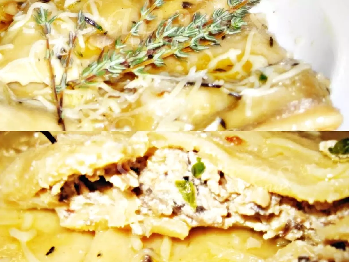 Ravioli de ricota, cogumelos, azeitonas e tomilho - foto 3
