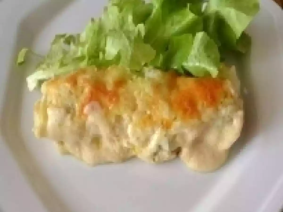Receita de Canelone de frango com molho branco