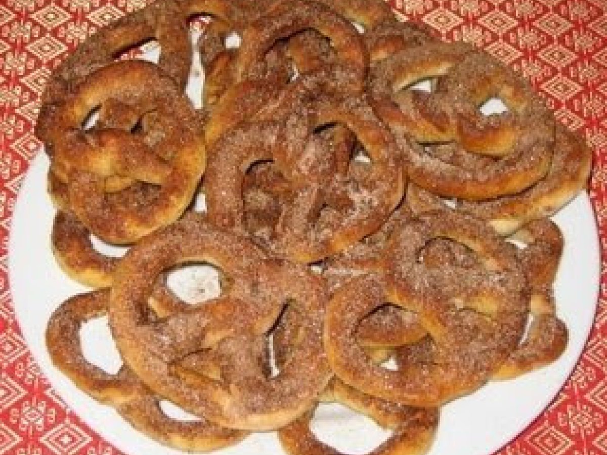 Receita de Pretzel com açúcar e canela