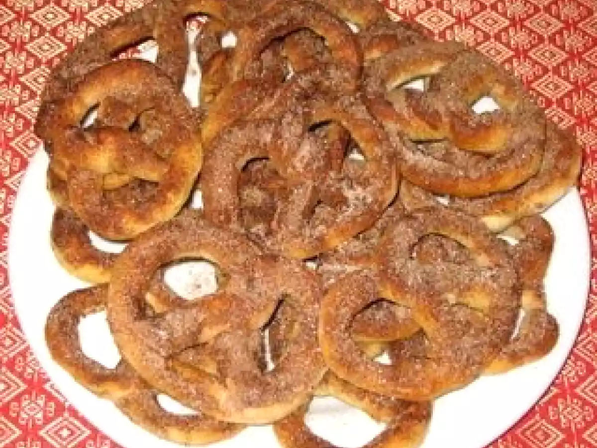 Receita de Pretzel com açúcar e canela