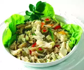 Receita de salada de bacalhau da noruega