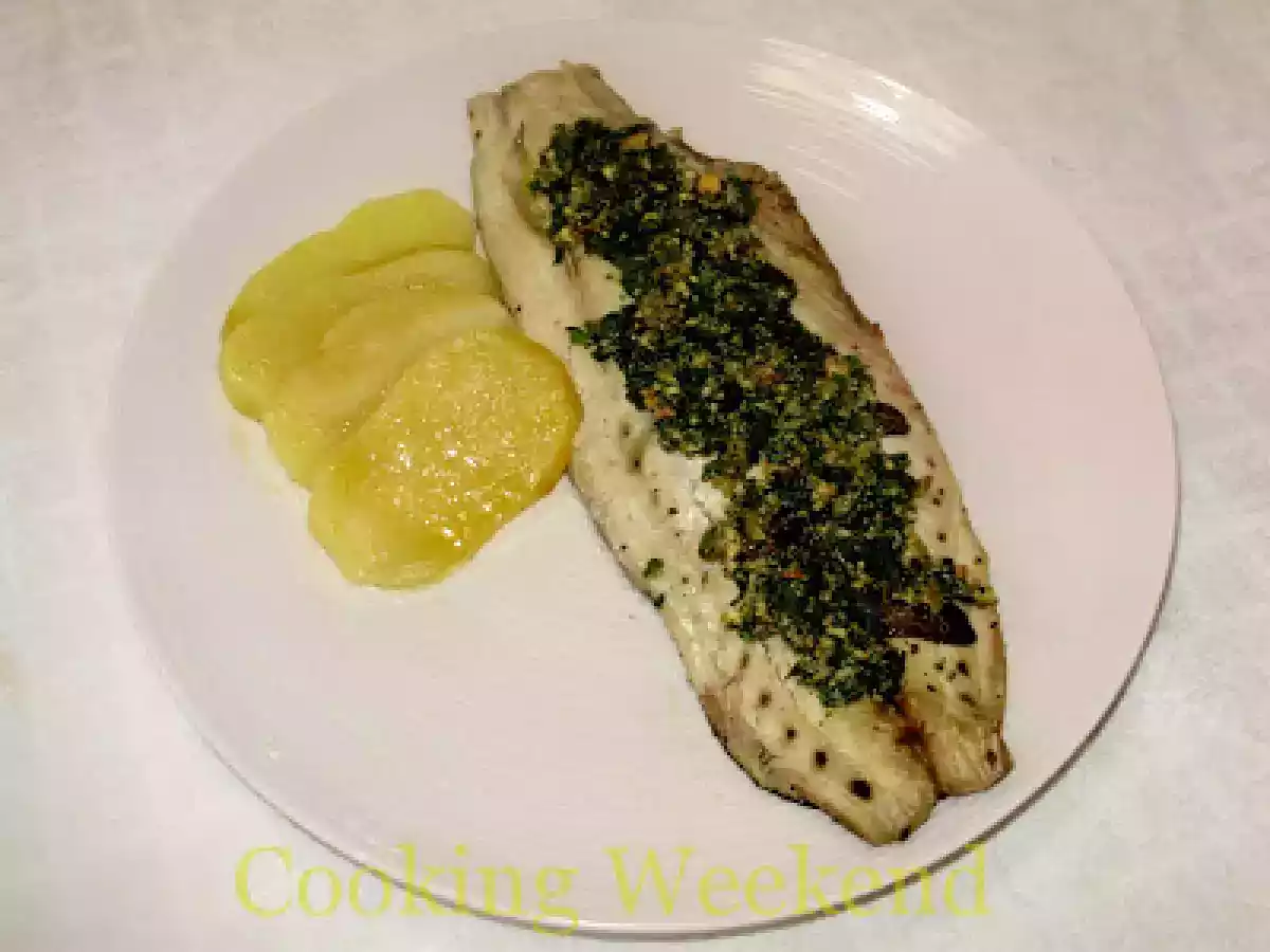 Receitas - Anchova Assada com Molho Verde