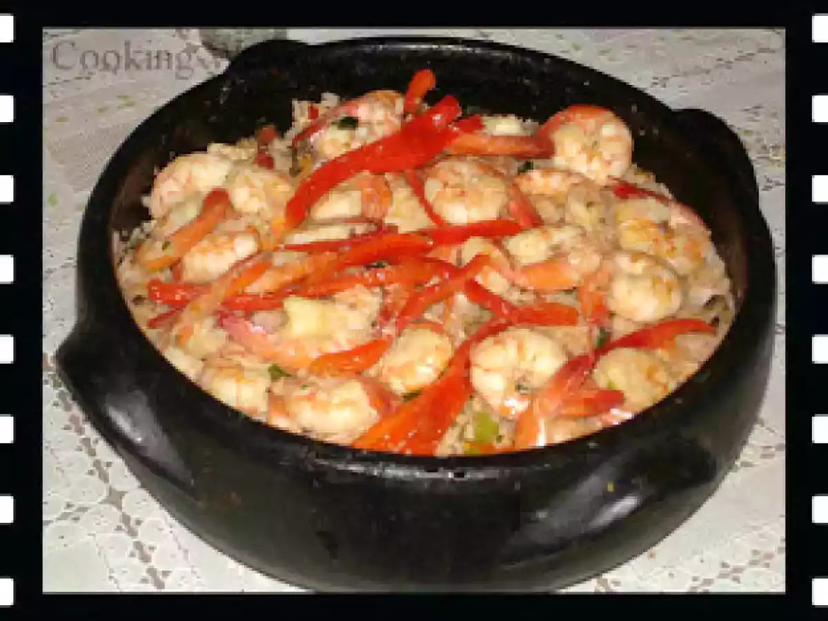 Receitas - Arroz com Frutos do Mar na Panela de Barro
