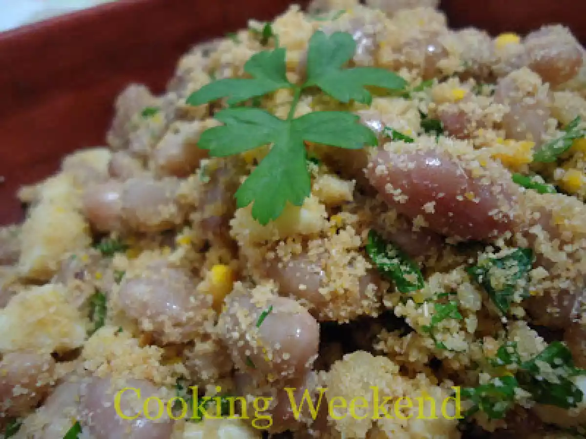 Receitas - Farofa de Feijão Caipira