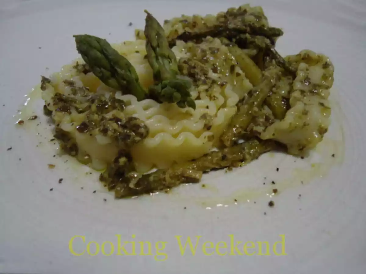 Receitas - Trine ao Pesto com Aspargos