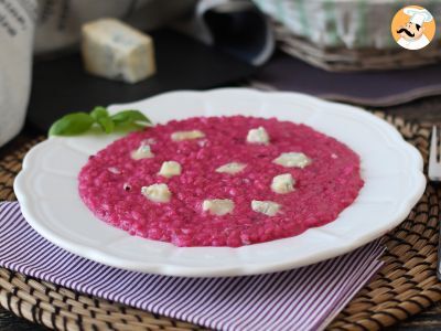 Risoto de beterraba e gorgonzola: uma explosão de cores e sabores intensos