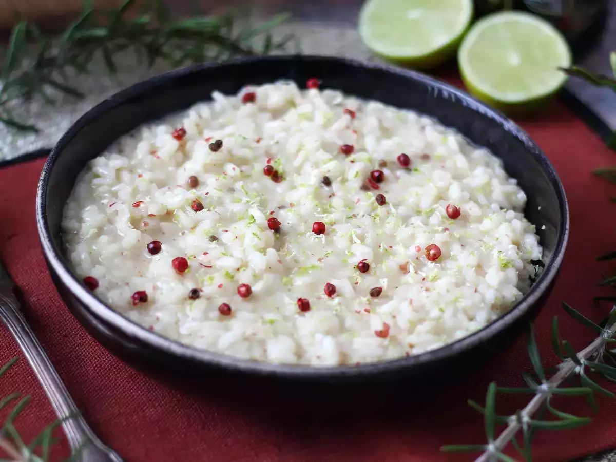 Risoto de limão com pimenta rosa: cremoso e perfeito para impressionar em ocasiões especiais - foto 4