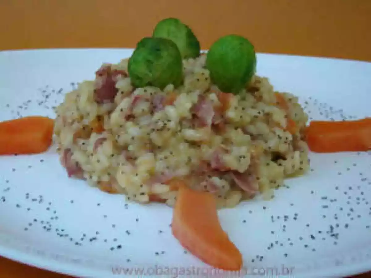 Risoto de Papaya e Presunto Parma