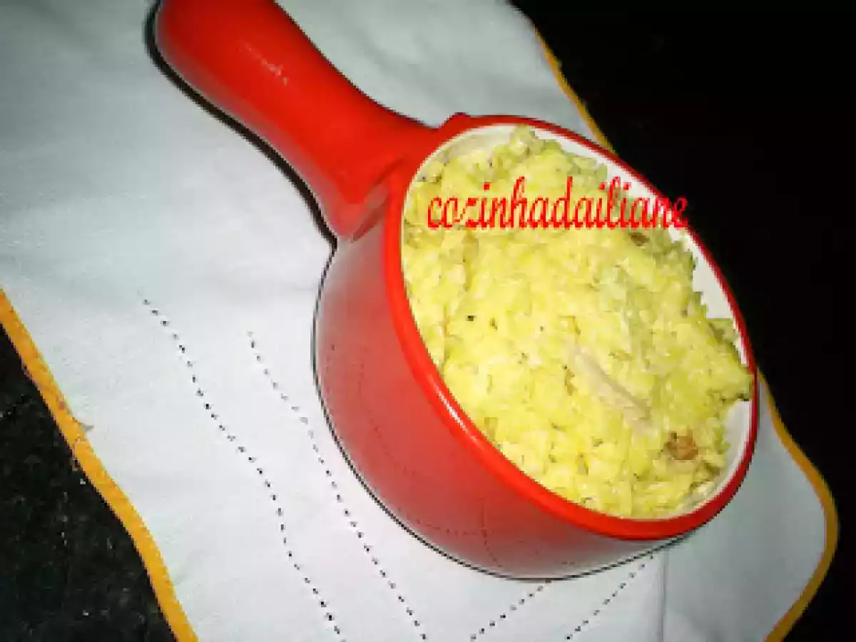 Risoto de peito de frango assado
