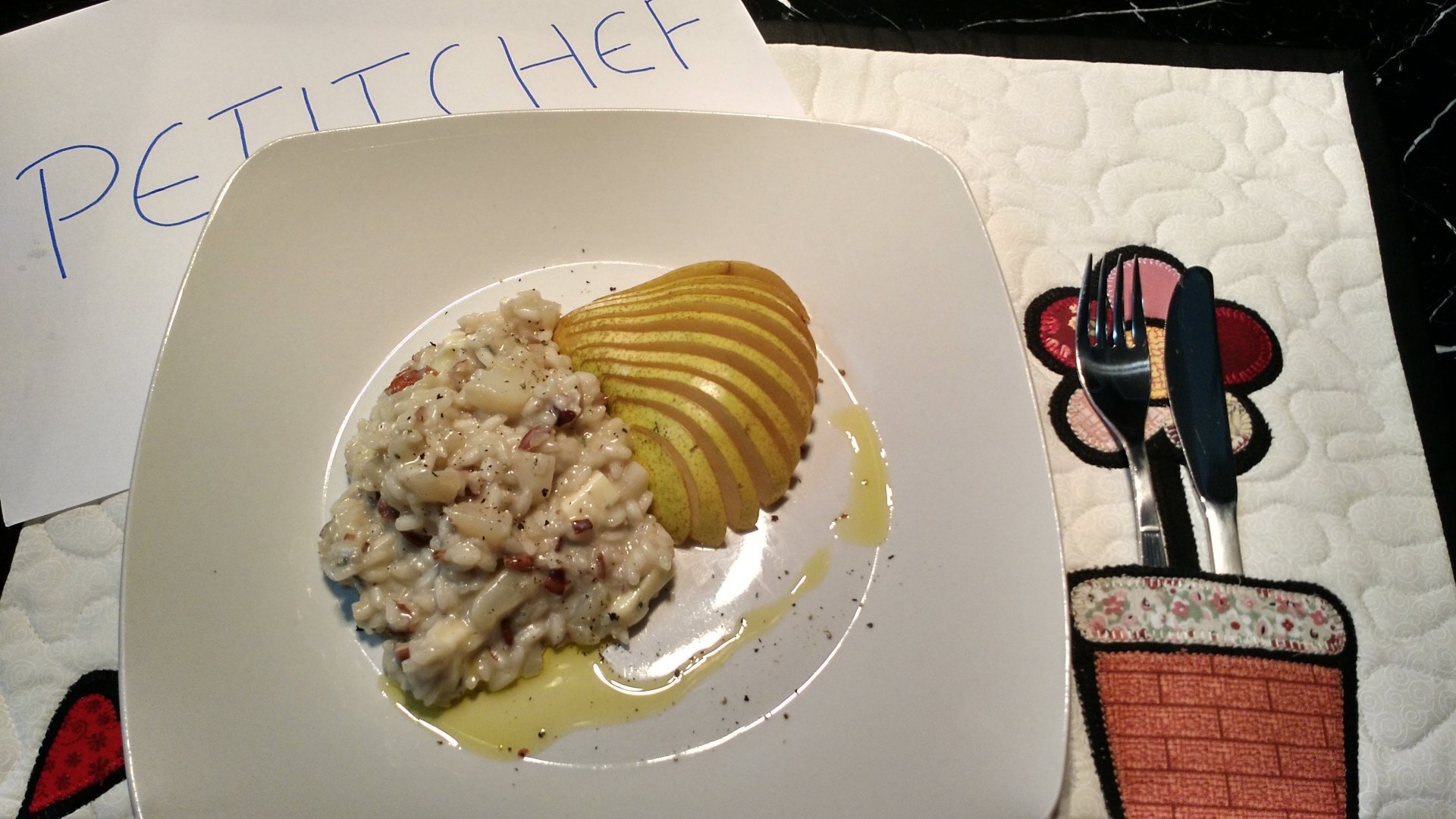 Risoto de pêra, e nozes Receita Petitchef