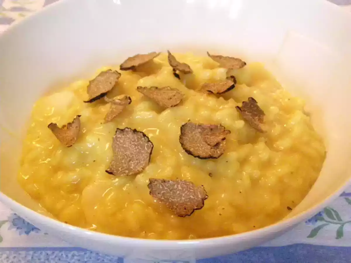 Risoto de pêra, tartufo e gorgonzola