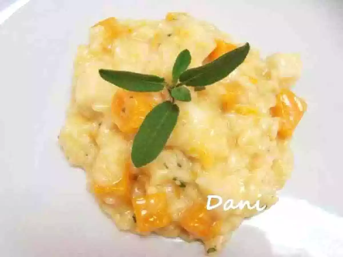 RISOTO DE QUEIJO DE CABRA E ABÓBORA
