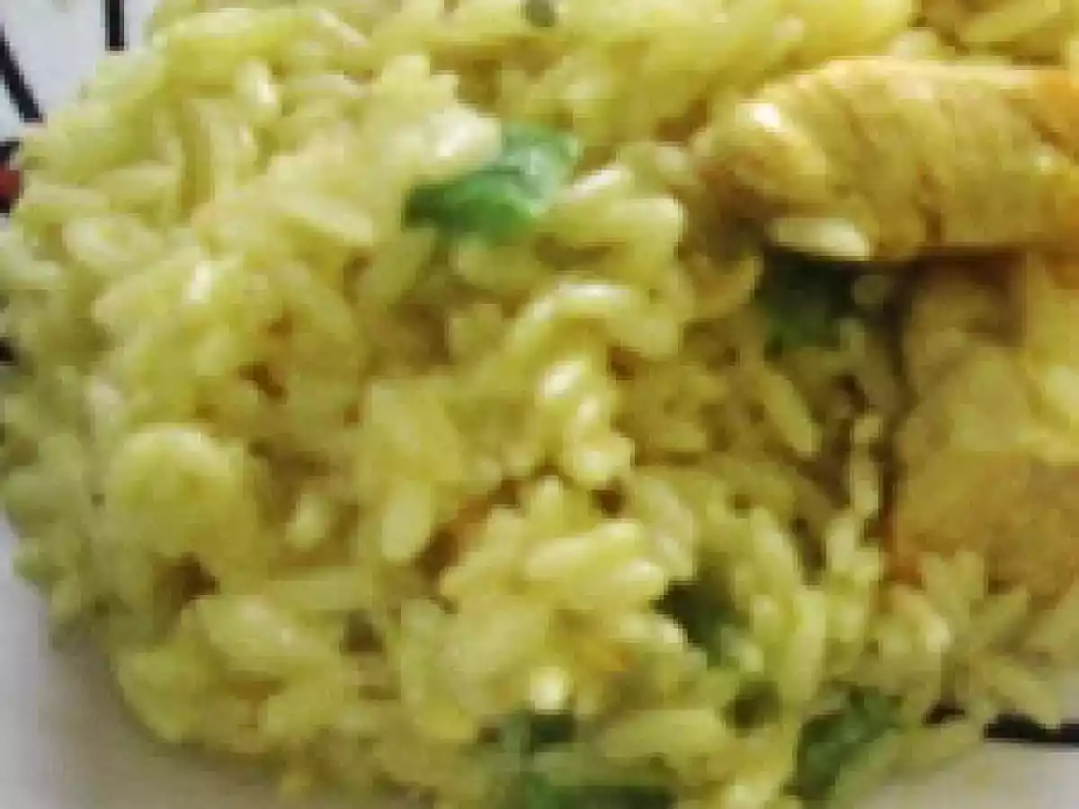Risoto indiano de frango