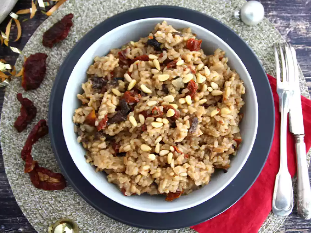 Risoto vegetariano - Tomates secos e champignons - foto 3