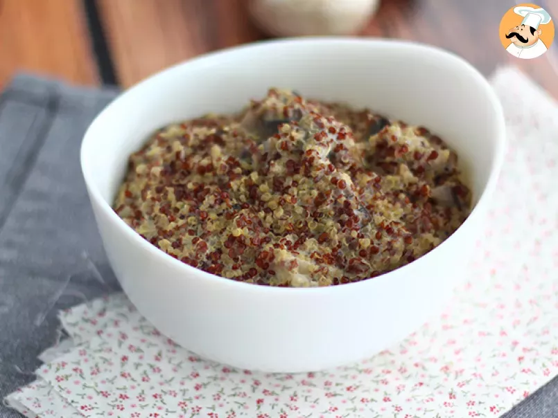 Risoto/Risotto de quinoa com champignons Vegano