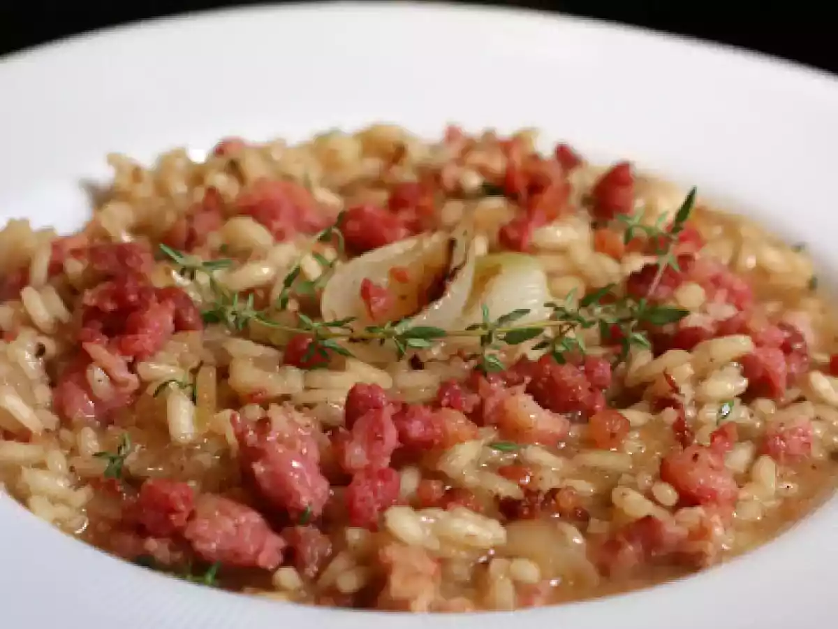Risotto com Cebolas Assadas, Linguiça Cotechino e Tomilho - foto 3