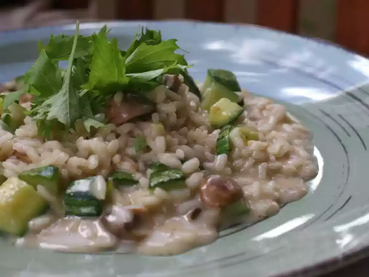 Risotto de Abobrinha e Champignons de Paris - foto 2