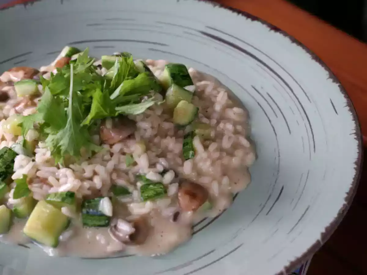 Risotto de Abobrinha e Champignons de Paris - foto 3