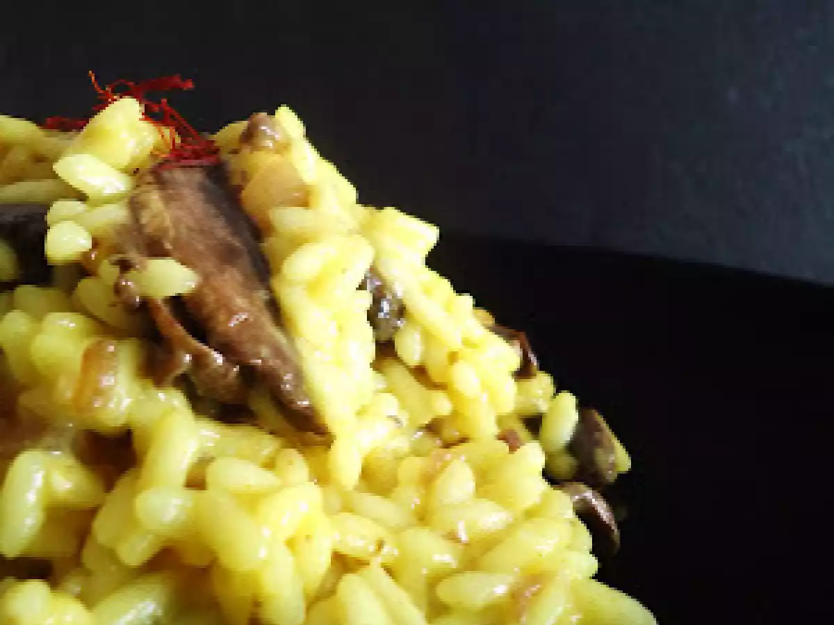 Risotto de Açafrão com Cogumelos