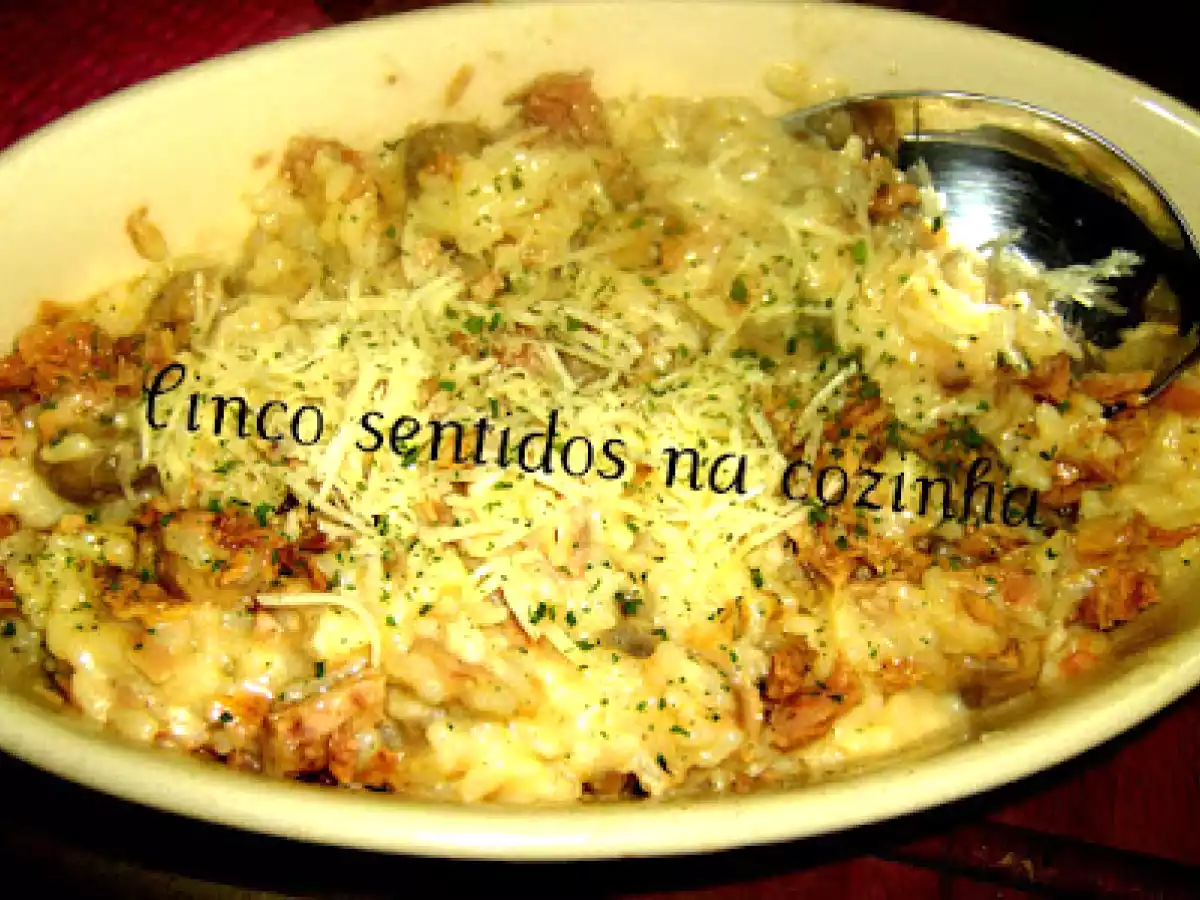 Risotto de atum com tomate cherry salteado