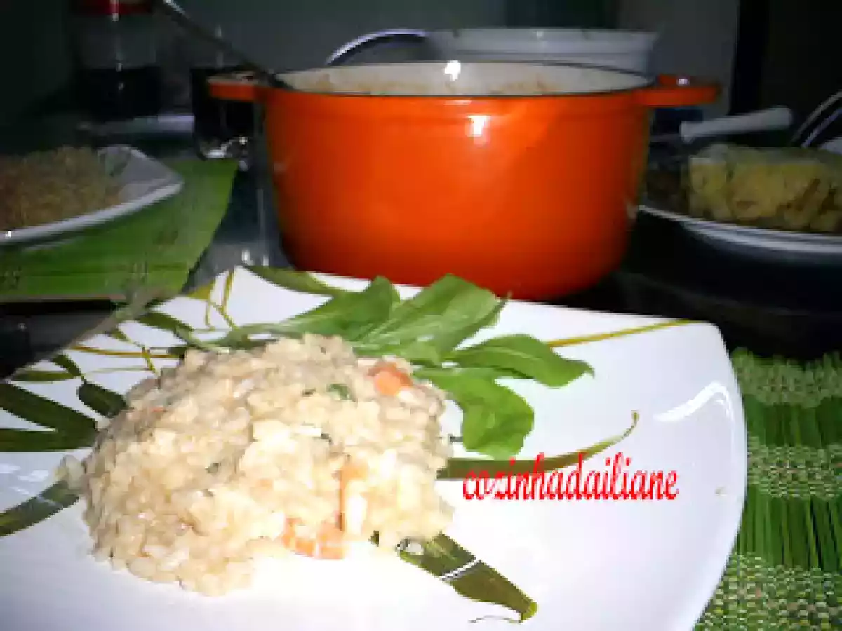 Risotto de camarão c/ cream cheese e vodka