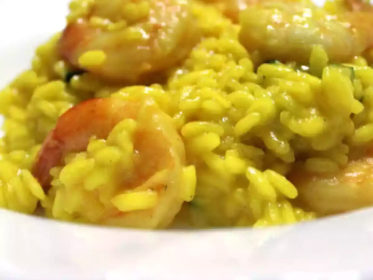 Risotto de camarão com açafrão