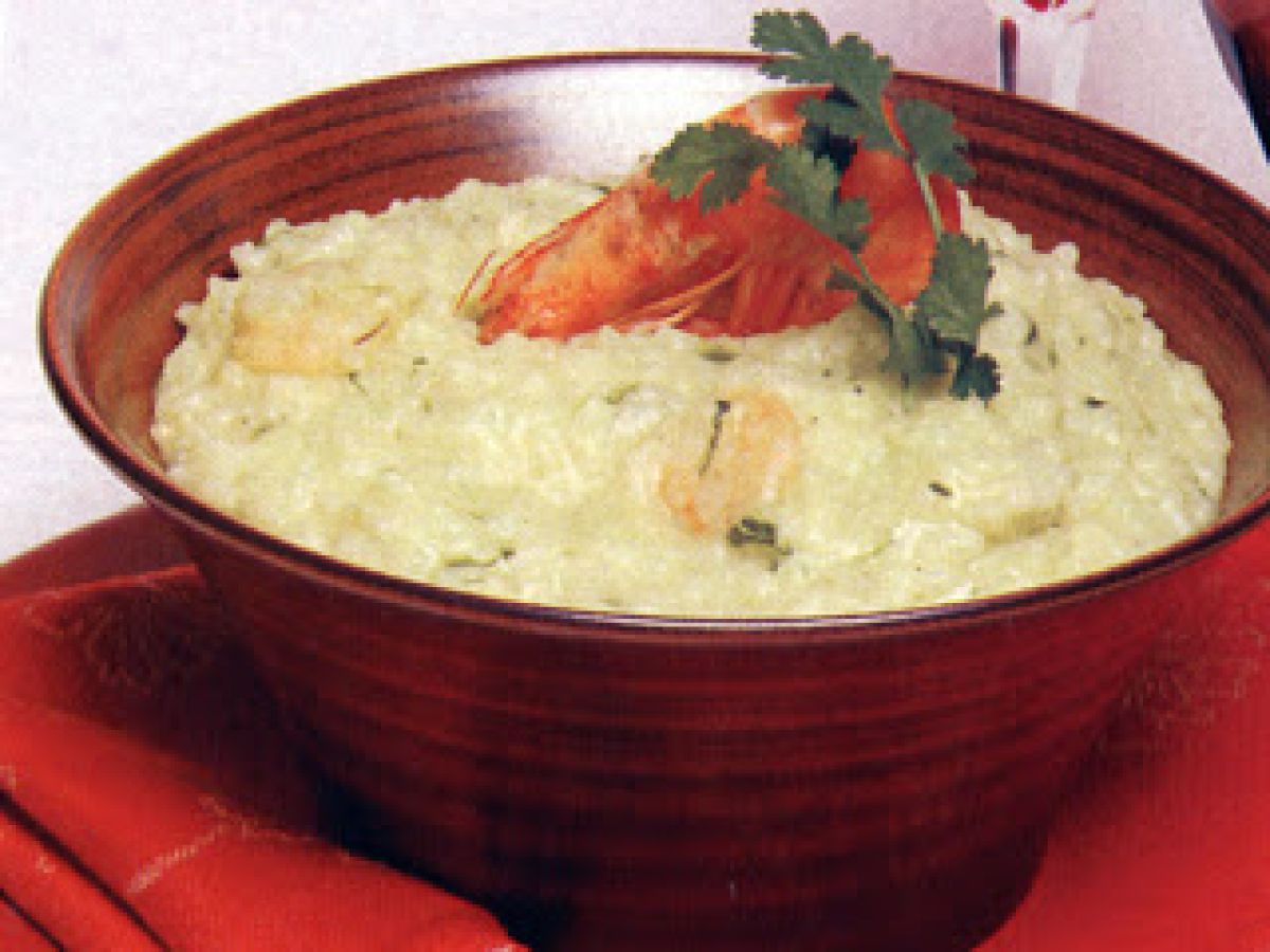 Risotto de Camarão com Coentros