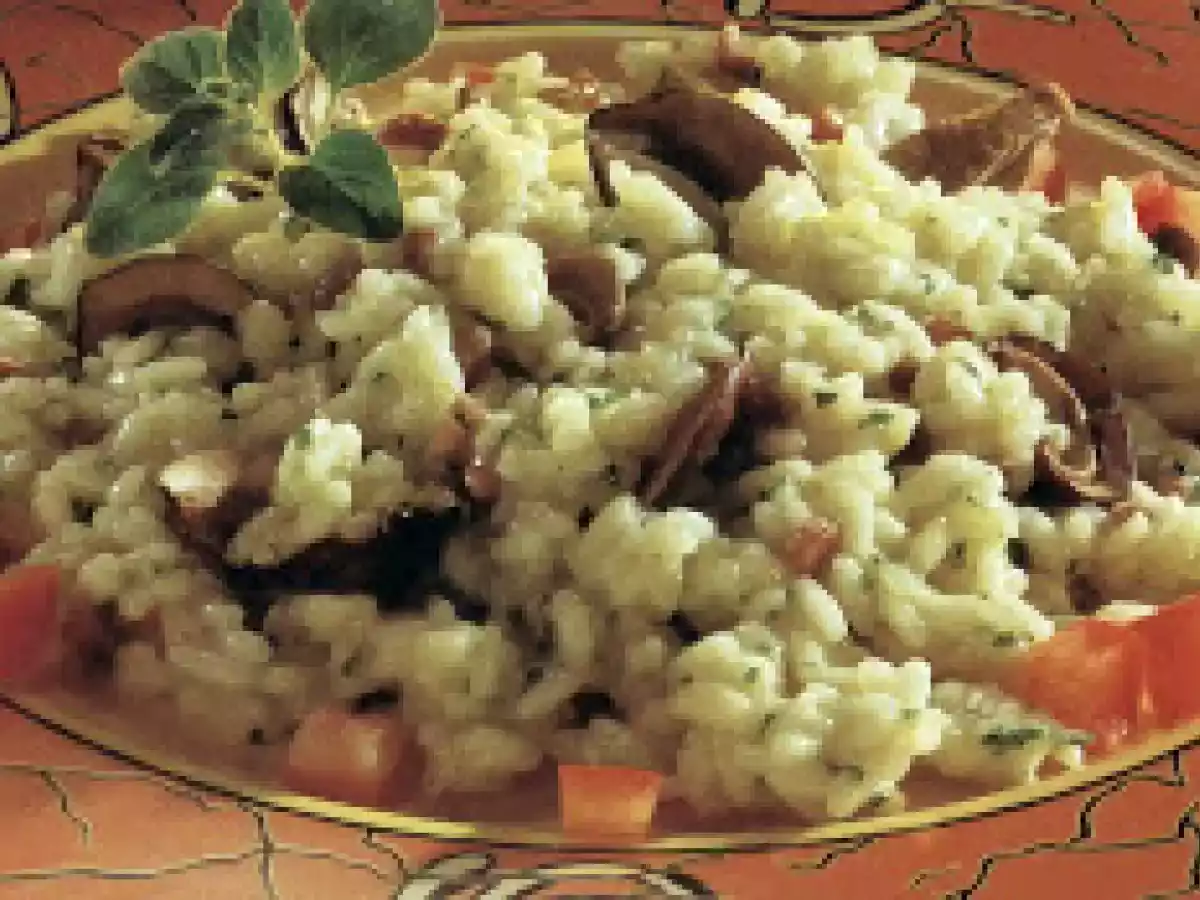 Risotto de Cogumelos com Ervas Aromáticas