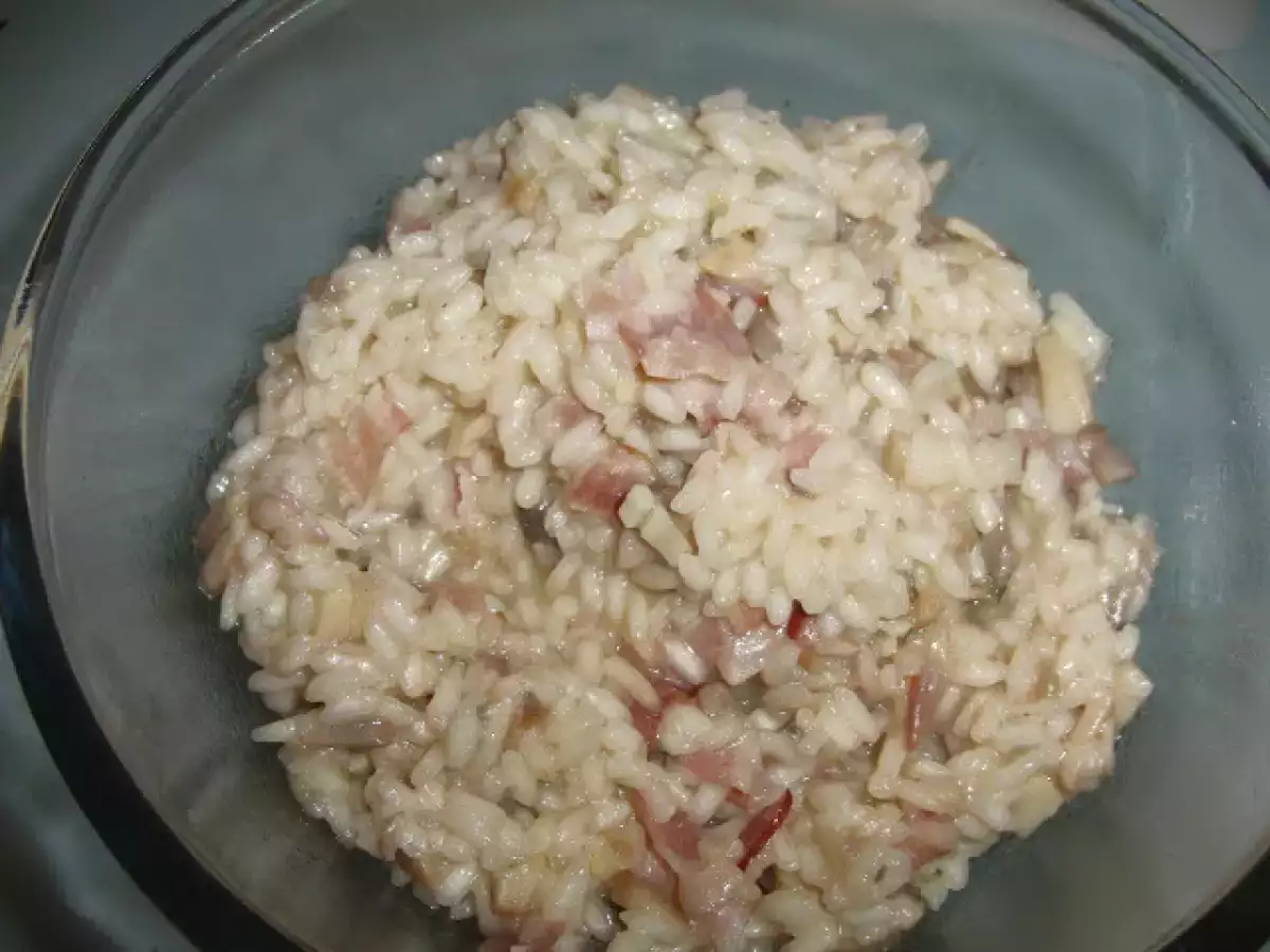 Risotto de cogumelos e bacon / costeletas de borrego - foto 2