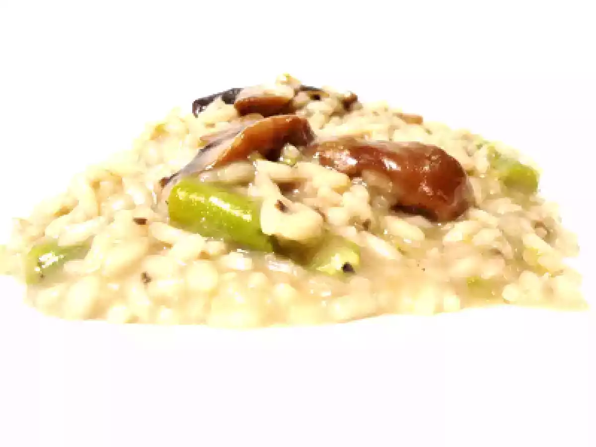 Risotto de Cogumelos e Espargos