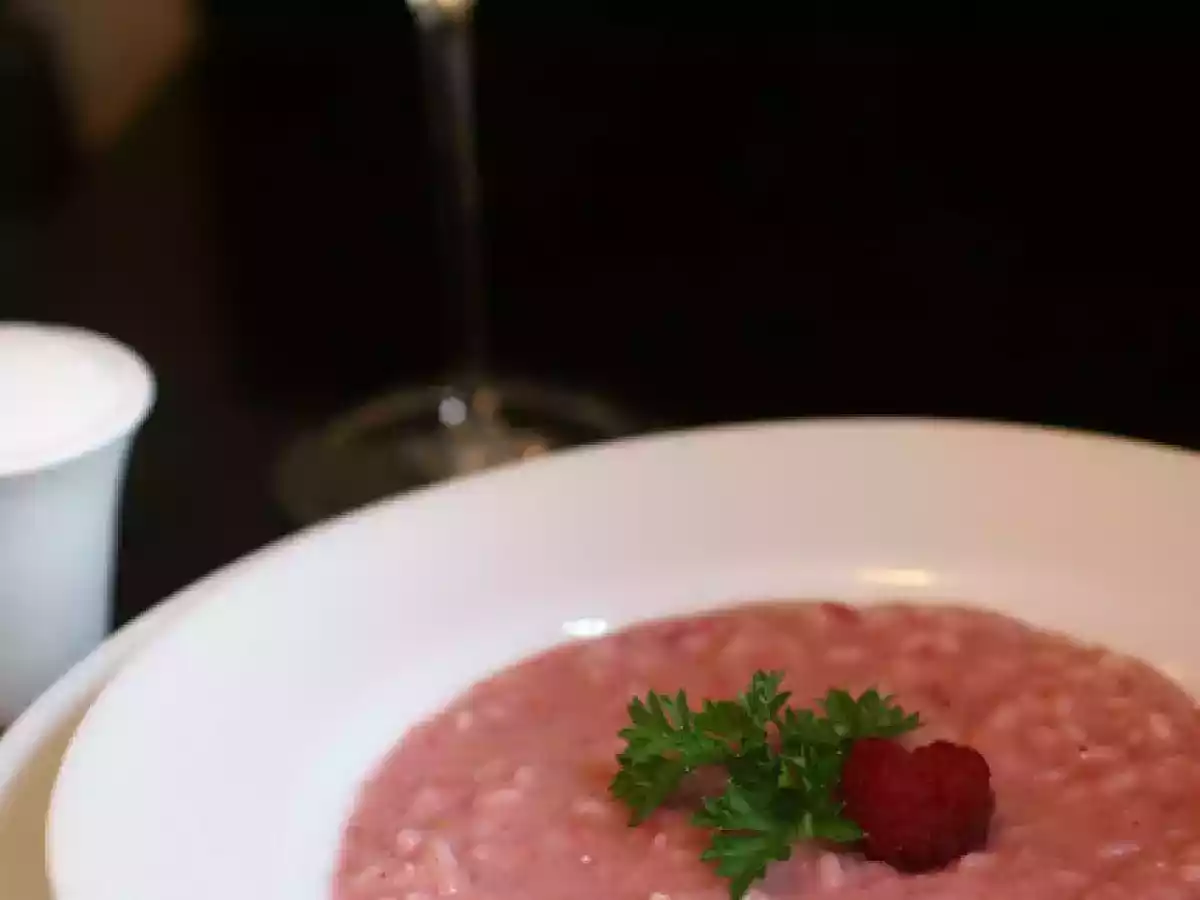 Risotto de Framboesa e Camembert