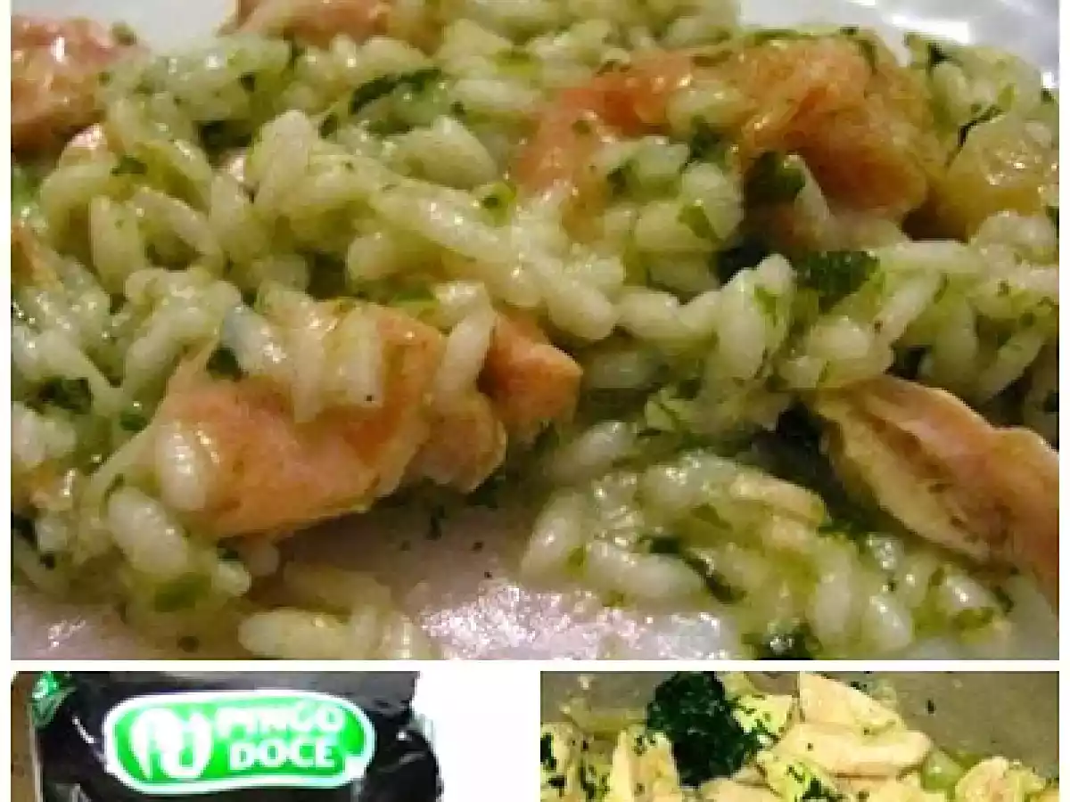 Risotto de Frango com Espinafres e Espargos