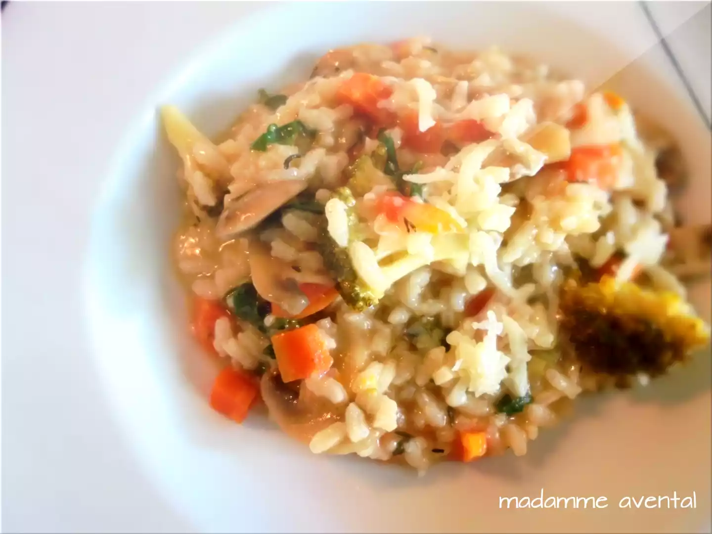 Risotto de legumes e cogumelos