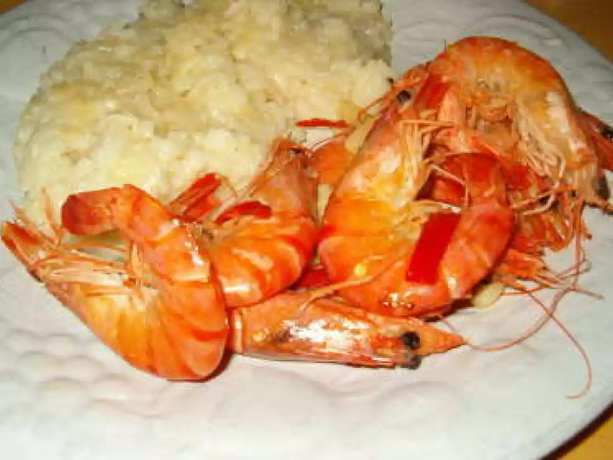 Risotto de limão com camarão frito