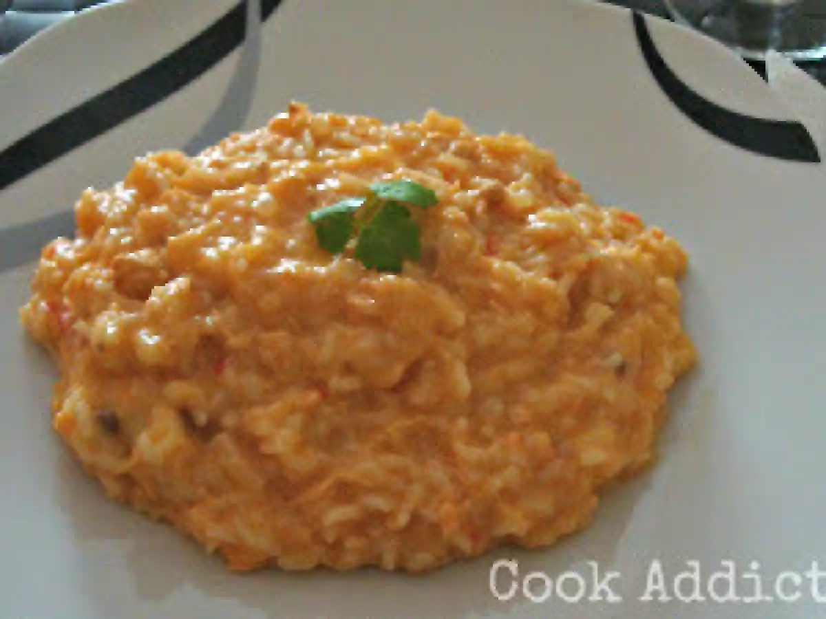 Risotto de salmão e delicias do mar