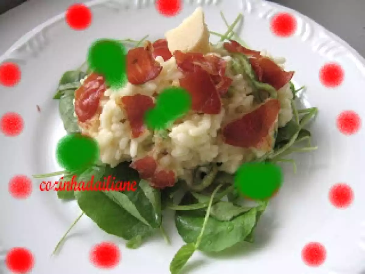Rissoto de champignon e presunto de parma