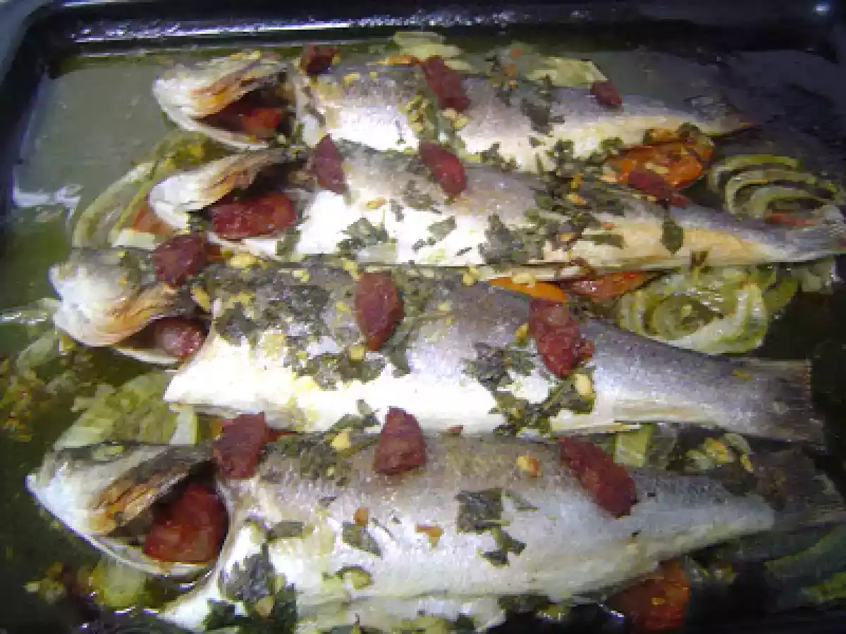 Robalo assado no forno