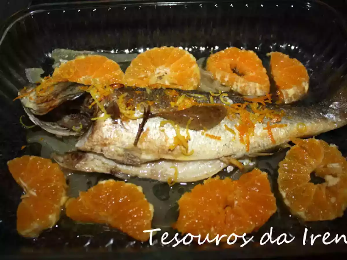 Robalos assados com Laranja