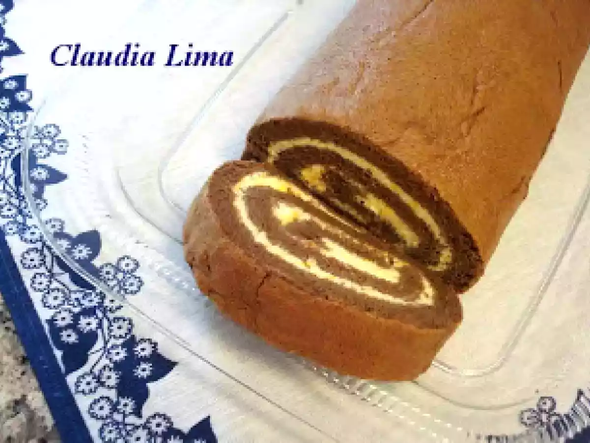 Rocambole de Chocolate com Chantilly de Laranja - foto 2