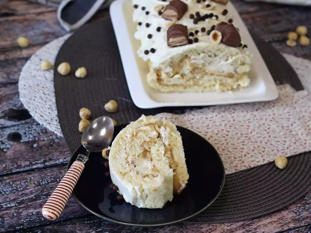 Rocambole sabor Kinder Bueno, um bolo festivo para datas especiais - foto 5