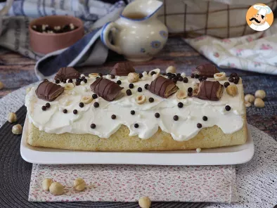 Rocambole sabor Kinder Bueno, um bolo festivo para datas especiais