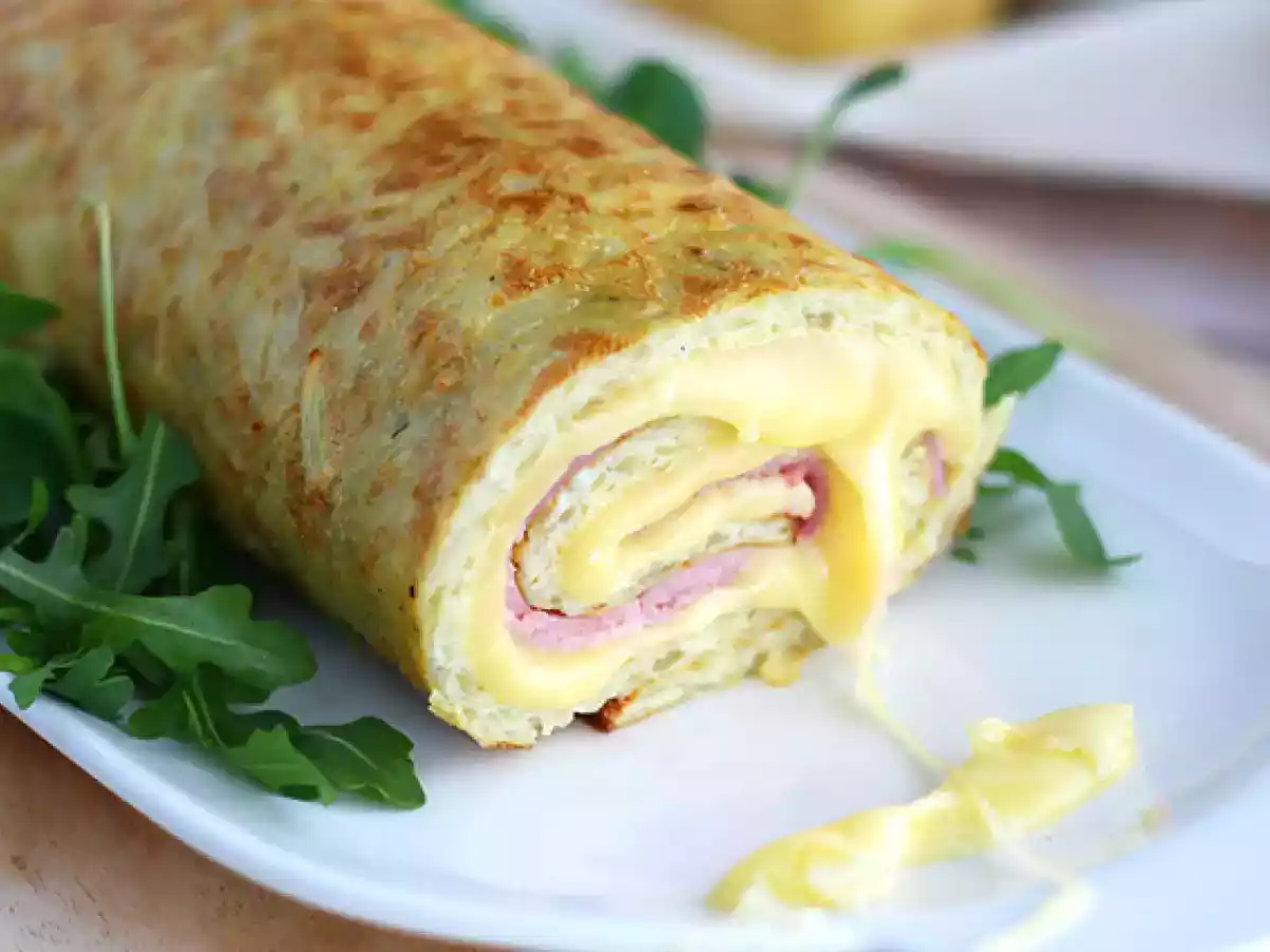 Rocambole salgado (de queijo Raclette, presunto e batatas) - foto 3